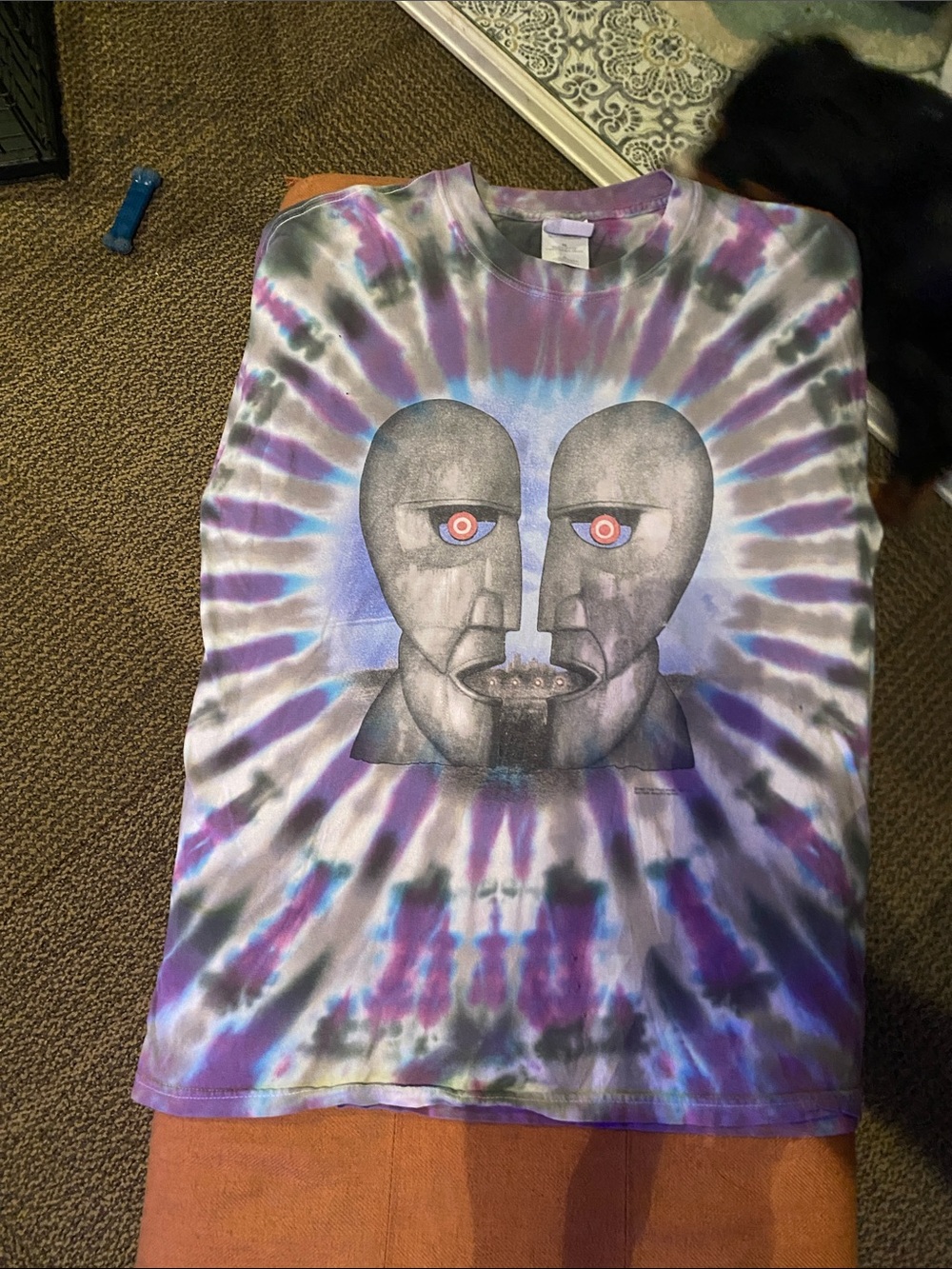 Gildan Tie-Dye Short Sleeve Tee in Purple, Blue, Black, White Pink Floyd
